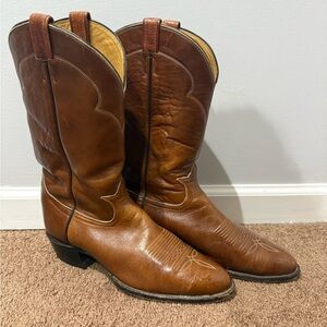 TONY LAMA 5084 BROWN USA VINTAGE WESTERN COWBOY BOOTS SIZE 12 B